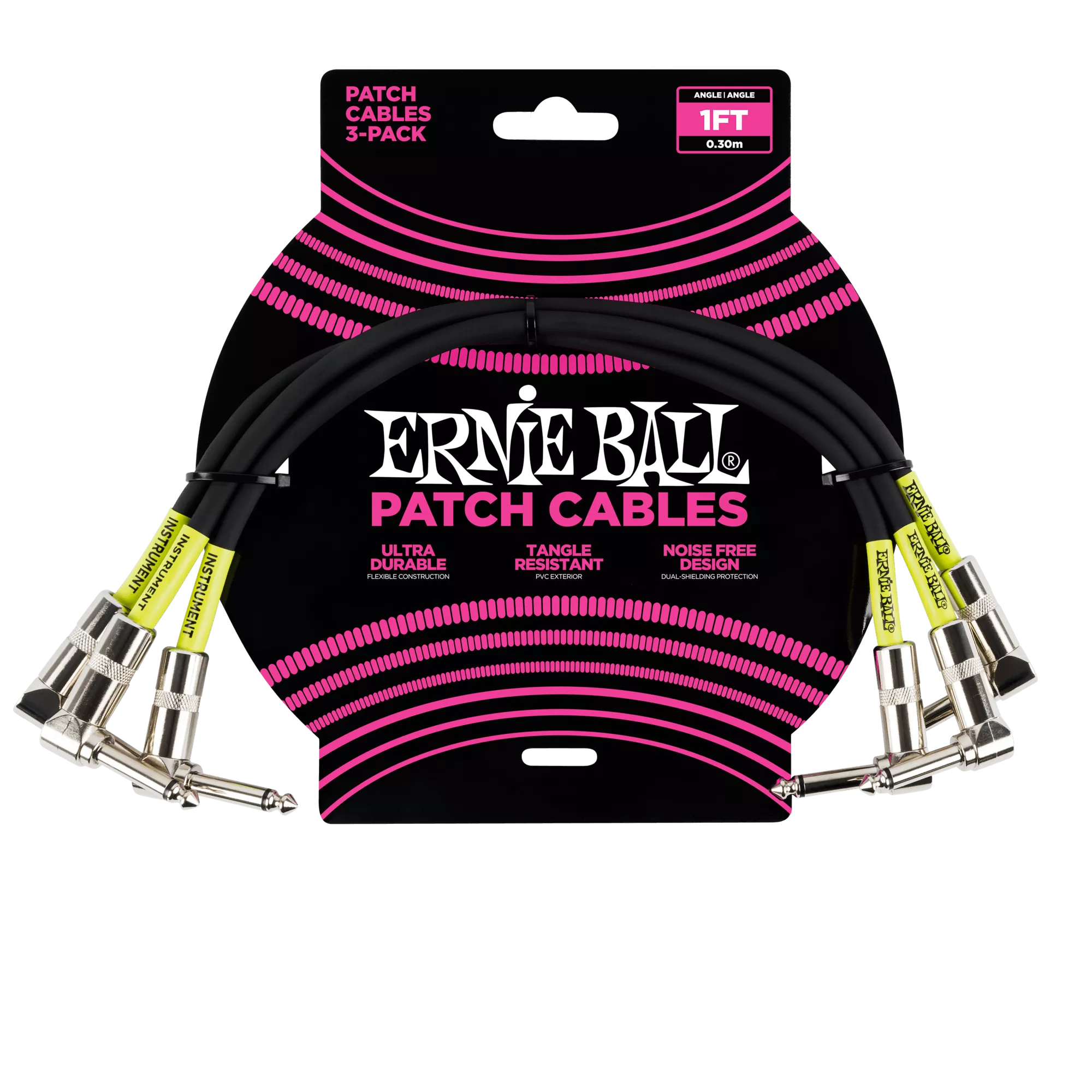 1-angle-angle-patch-cable-3-pack-black 1′ Angle / Angle Patch Cable 3-Pack – Black