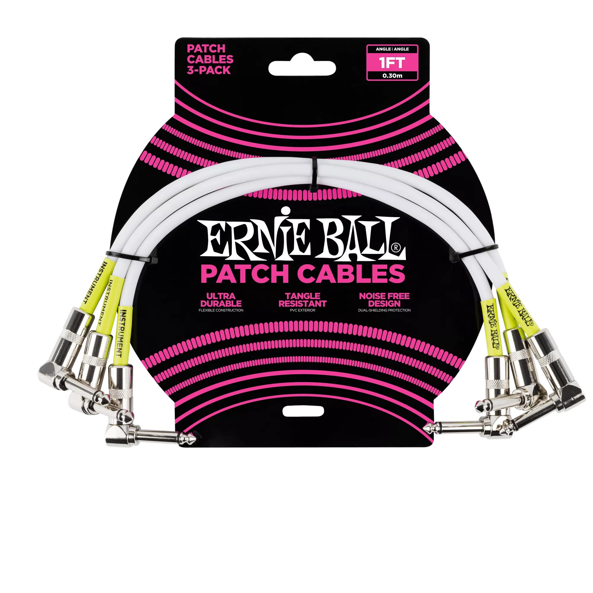 1-angle-angle-patch-cable-3-pack-white 1′ Angle / Angle Patch Cable 3-Pack – White