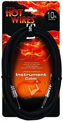 10-ft-on-stage-line-cable-1-4-to-1-4-male 10 Ft On Stage Line Cable (1/4 To 1/4 Male)