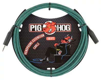 10ft Headphone Extension Cable, 3.5mm, “Tahitian Blue”