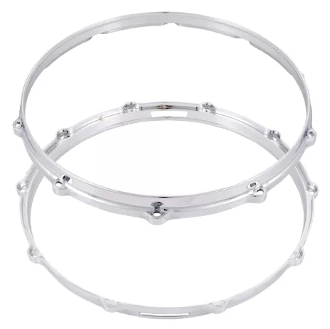 14" 10-Lug DW Pair of Die-Cast Hoops Top & Bottom