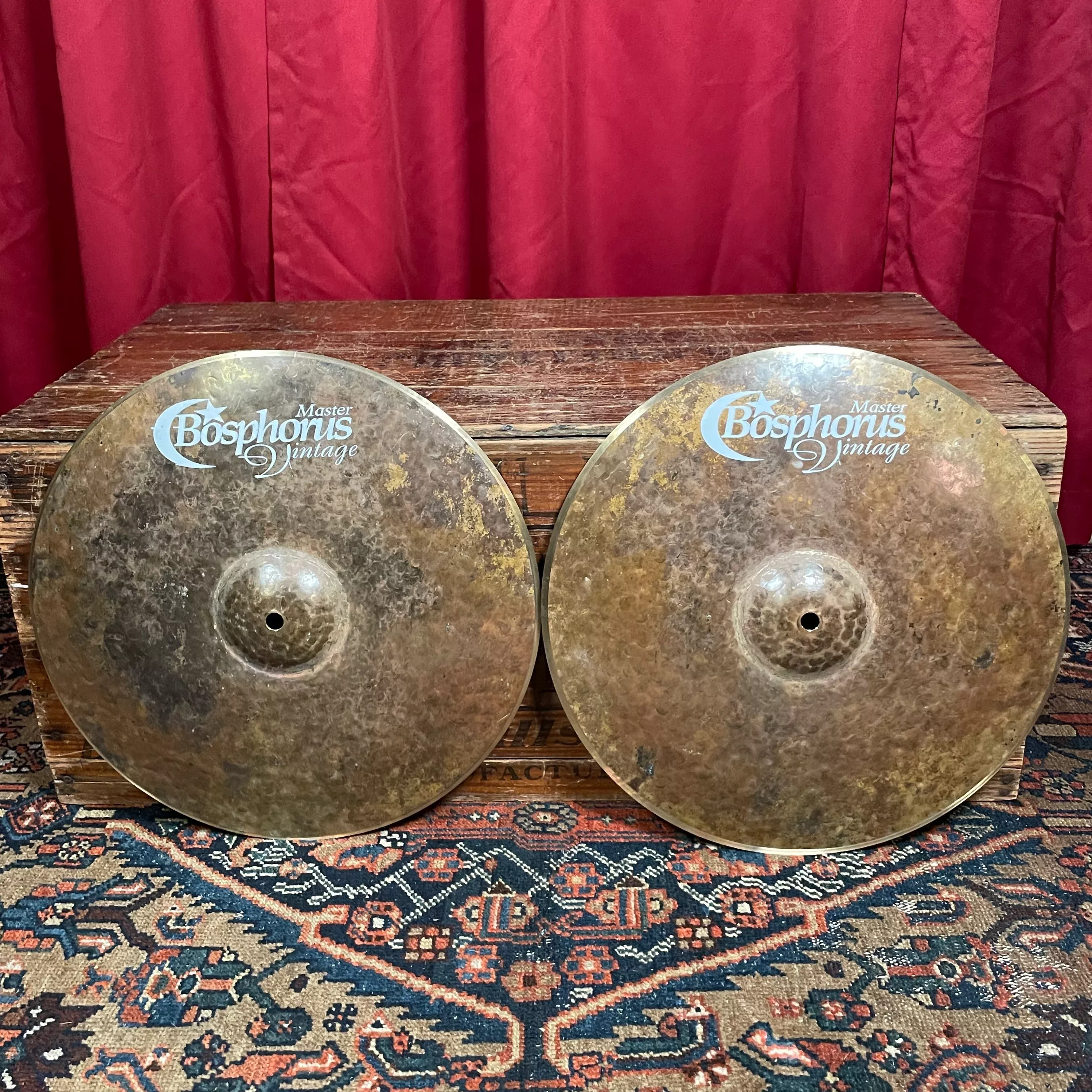 15-bosphorus-master-vintage-hi-hat-cymbal-pair-1024g-1232g-video-demo 15" Bosphorus Master Vintage Hi-Hat Cymbal Pair 1024g/1232g *Video Demo*