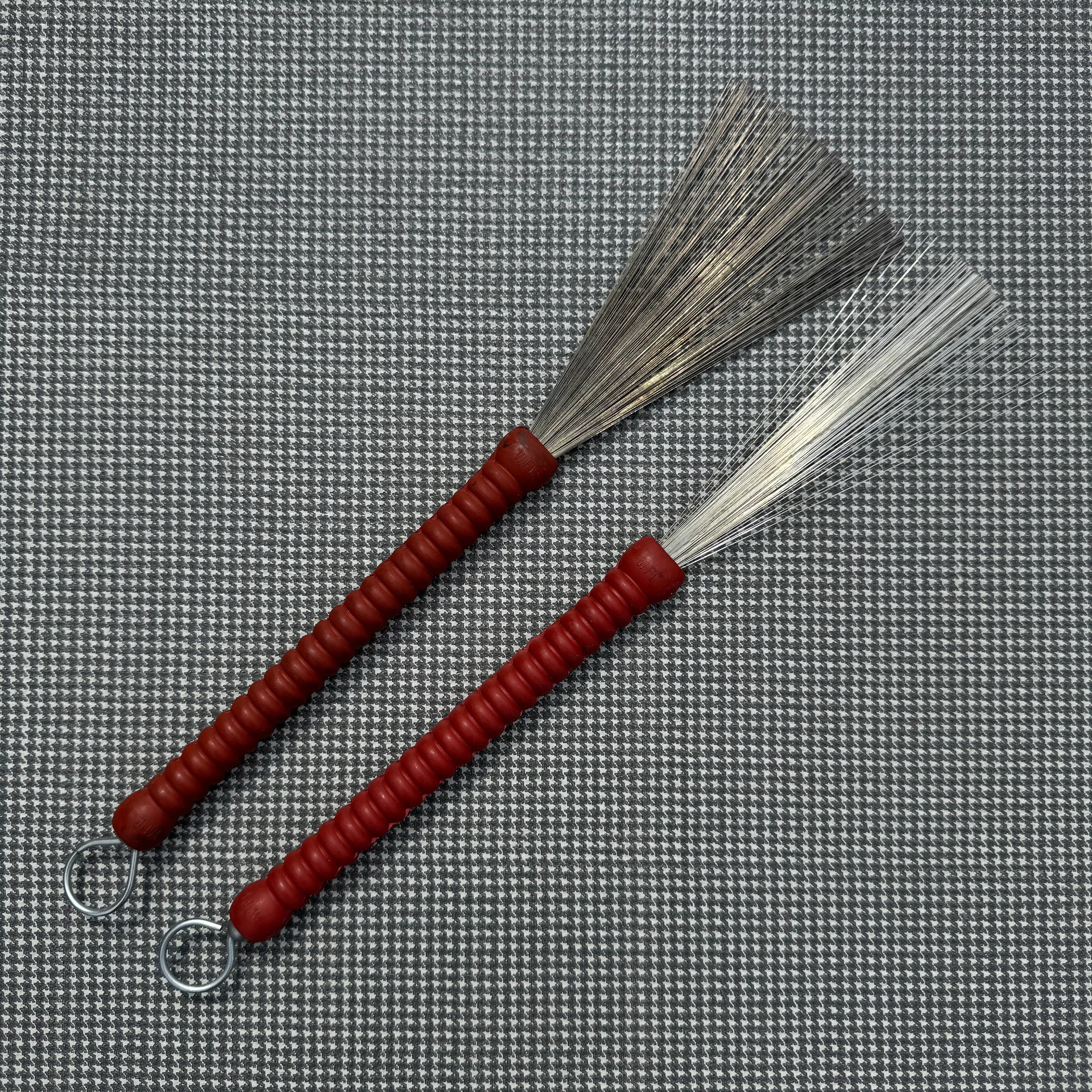 1950s WFL / Ludwig No. 190 Red Ribbed Model Retractable Brushes