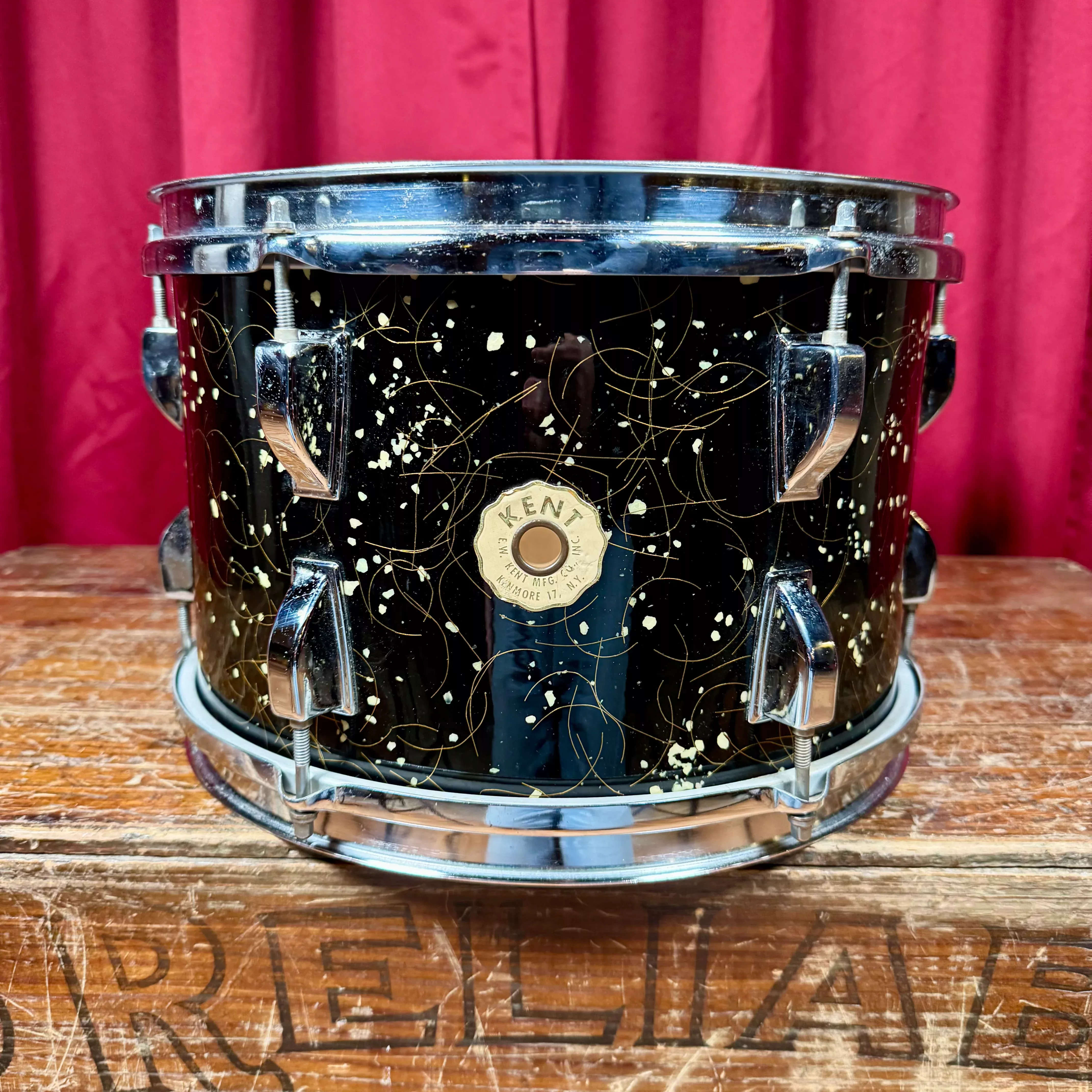 1960s-kent-8x12-tom-drum-capri-pearl 1960s Kent 8x12 Tom Drum Capri Pearl
