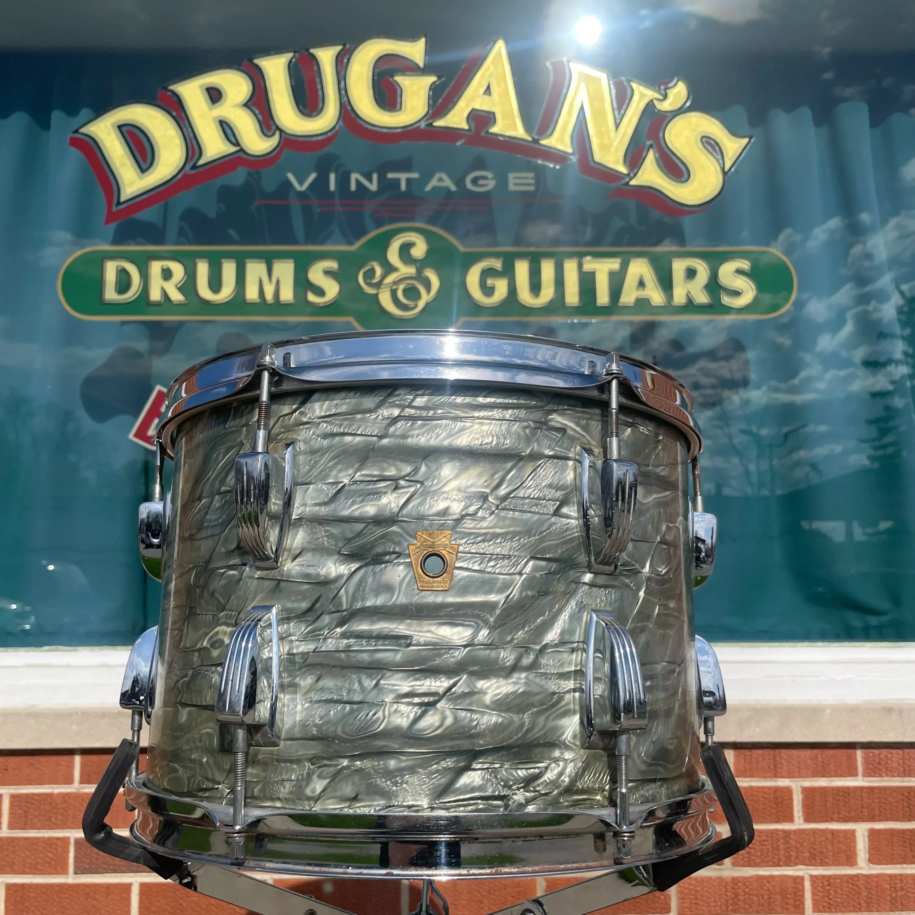 1966 Ludwig 9x13 Tom Drum Single Sky Blue Pearl