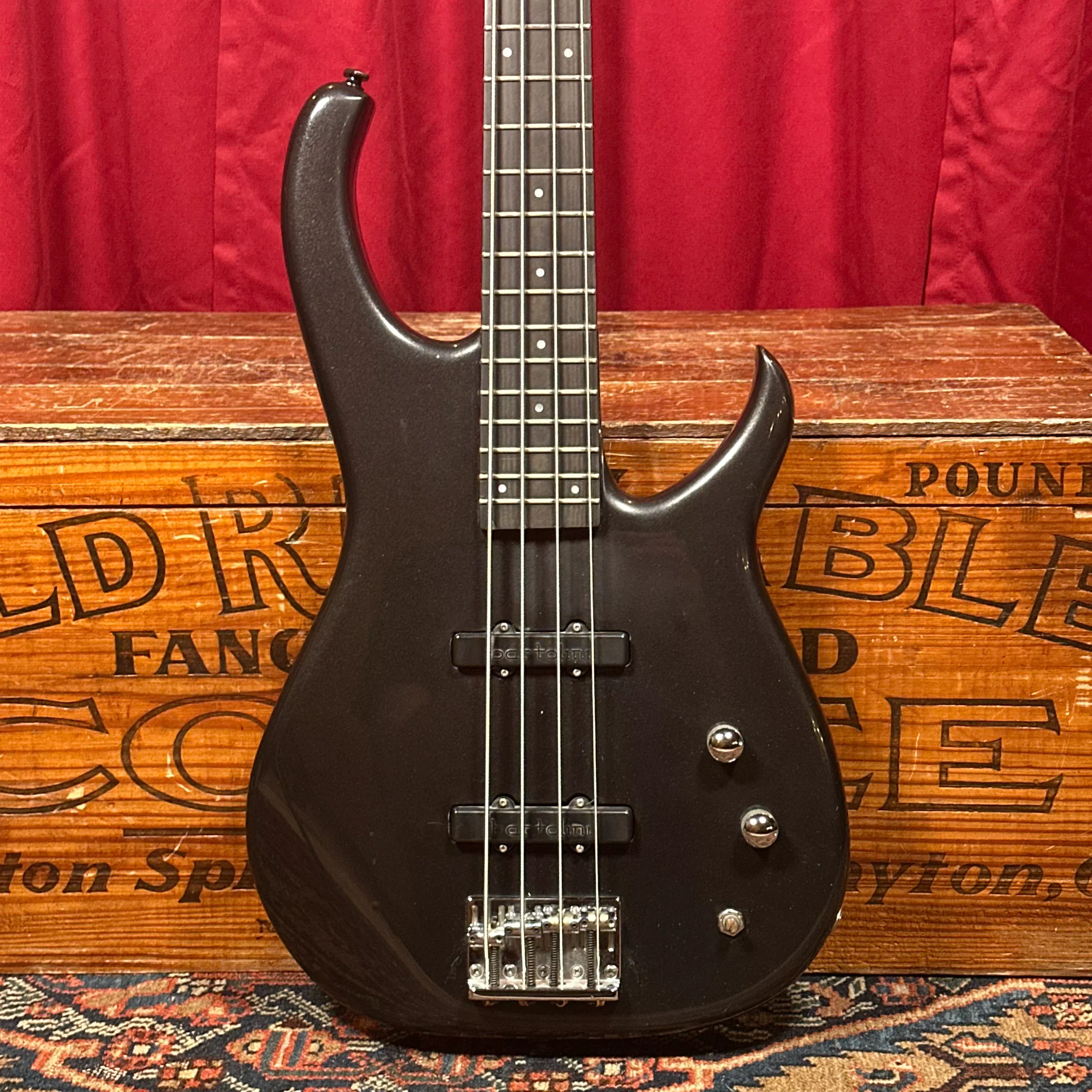 1987-modulus-graphite-4-string-bass-guitar-black-bartolini-j-bass 1987 Modulus Graphite 4-String Bass Guitar Black Bartolini J-Bass