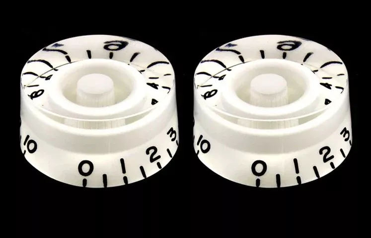 Allparts PK-0130-025 Vintage Style Speed Knobs - Set of 2 - White