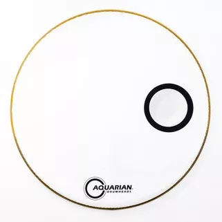 Aquarian Drumheads - Small Offset Port Resonant Gloss White