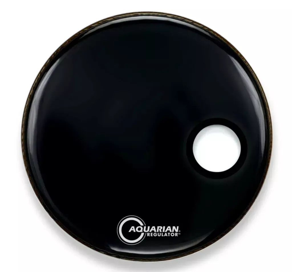 aquarian-regulator-rsm22bk-22-bass-head-offset-hole-black Aquarian Regulator RSM22BK 22" Bass Head Offset Hole Black