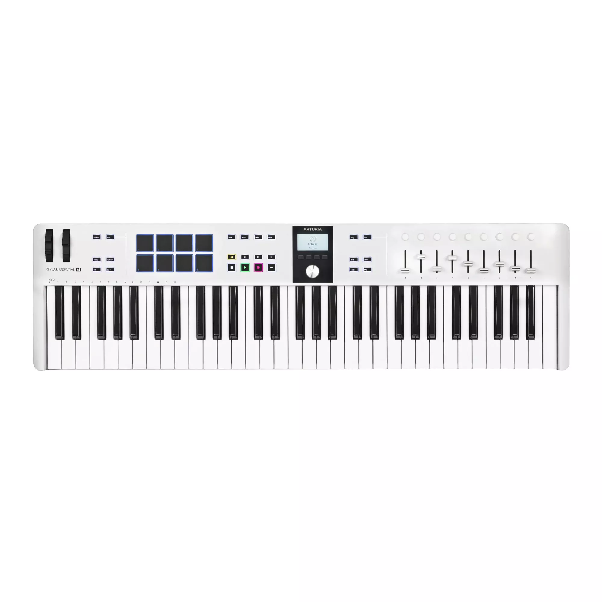 arturia-keylab-essential-61-mk3-midi-universal-keyboard-controller-white Arturia KeyLab Essential 61 mk3 MIDI Universal Keyboard Controller (White)