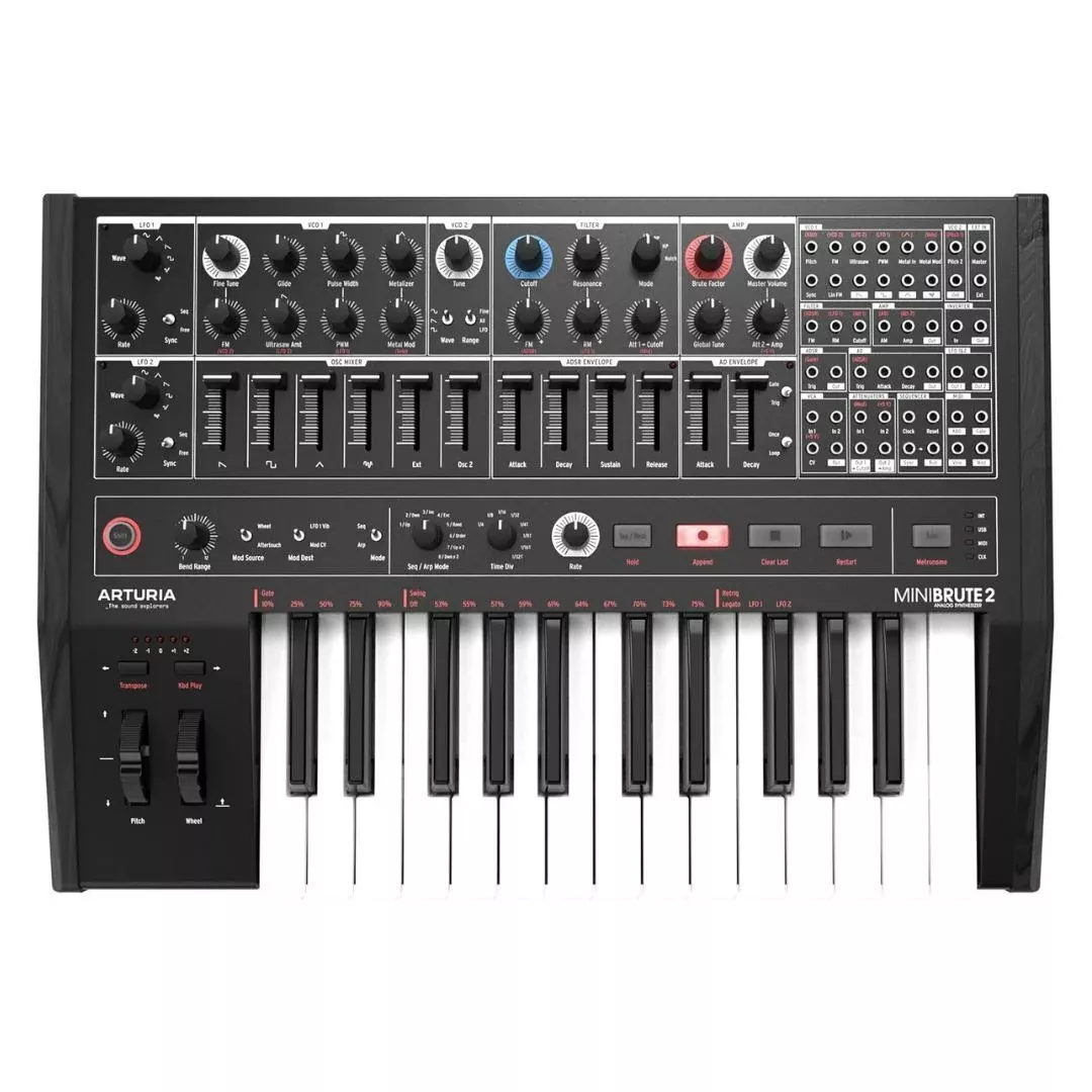 Arturia MiniBrute 2 Semi-Modular Analog Synthesizer and Step Sequencer
