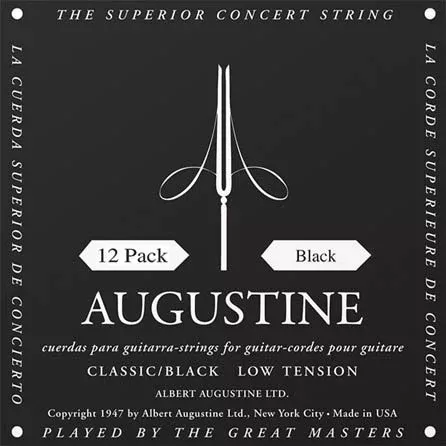augustine-12-pack-classic-black-low-tension-nylon-guitar-strings-hlsetblackpk Augustine 12 Pack Classic/Black Low Tension Nylon Guitar Strings - HLSETBLACKPK