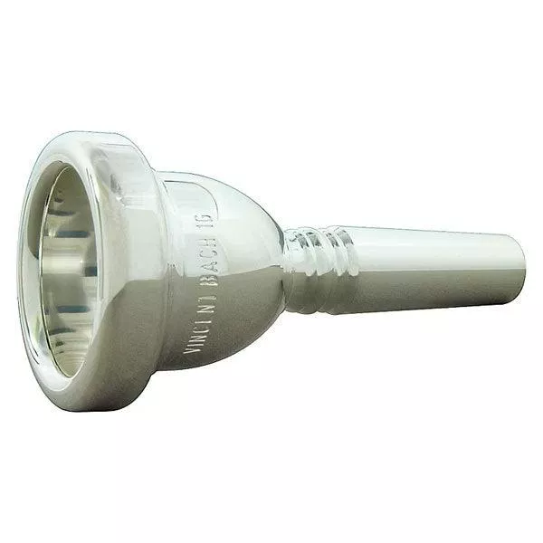 Bach 3413G Trombone Mouthpiece, Large Shank, Bach Silver Plate, 3G