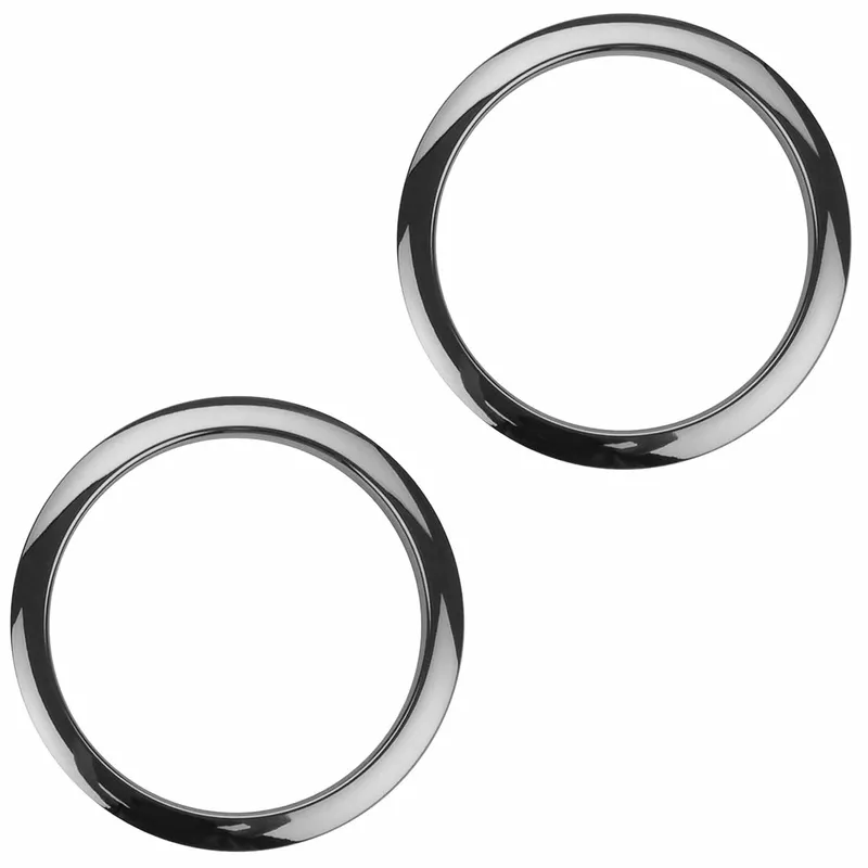 Bass Drum O’s 5″ Bass Drum Head Reinforcement Ring Chrome (2 Pack Bundle)