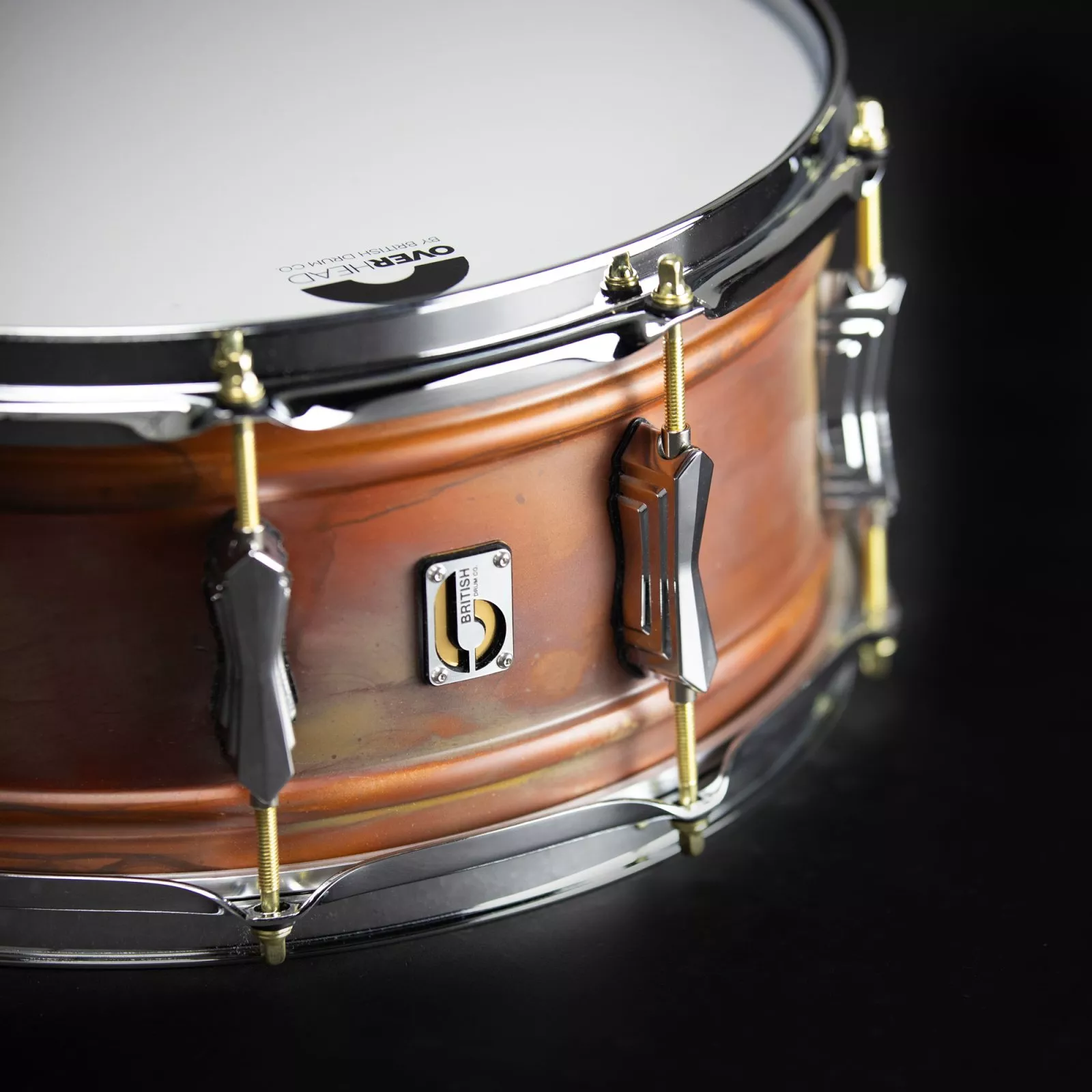 british-drum-co-fb-14-60-sn-firebird-series-copper-over-brass-snare-6-x-14 British Drum Co. FB-14-60-SN Firebird Series Copper Over Brass Snare. 6" x 14"