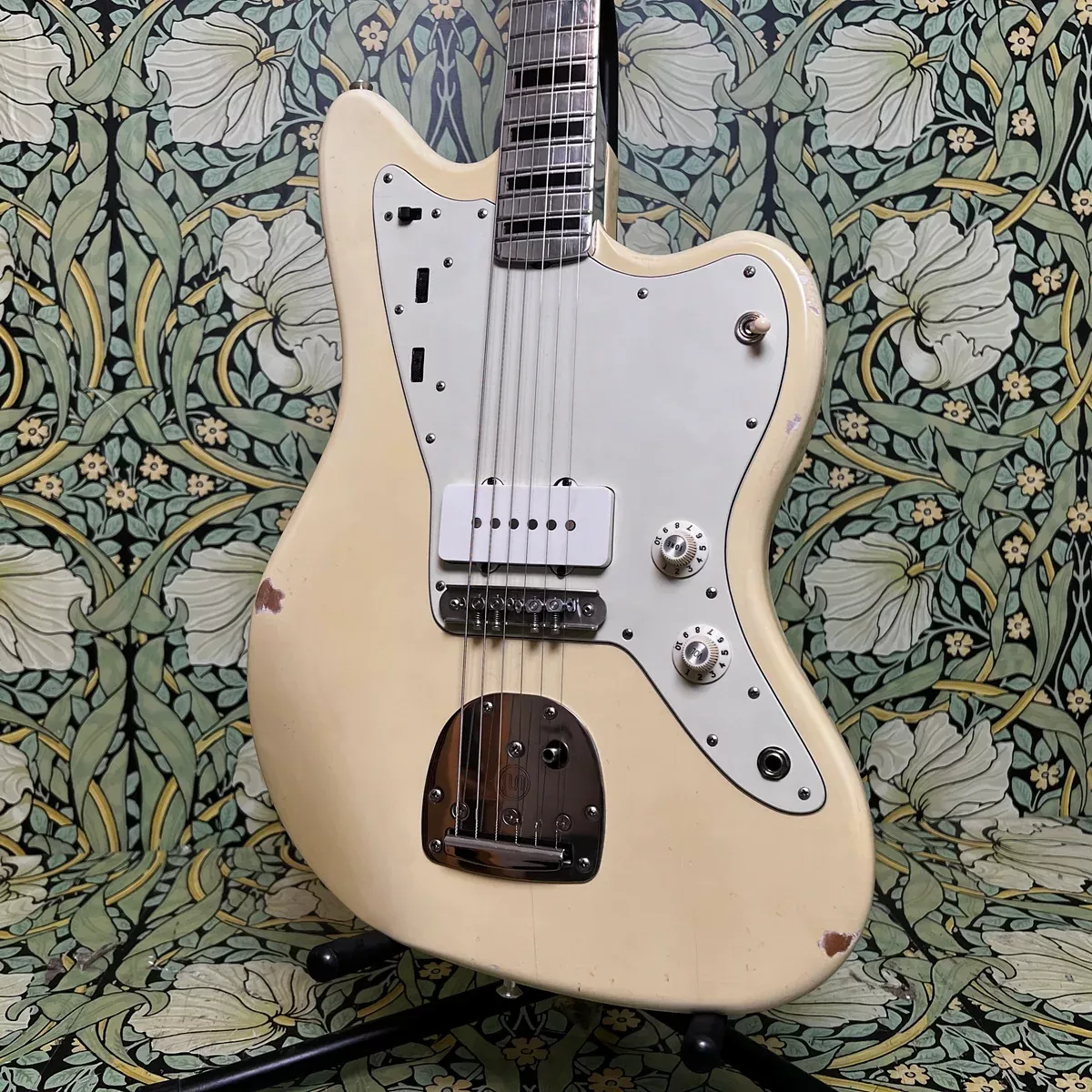 custom-aluminum-jazzcaster-aged-olympic-white Custom Aluminum Jazzcaster Aged Olympic White