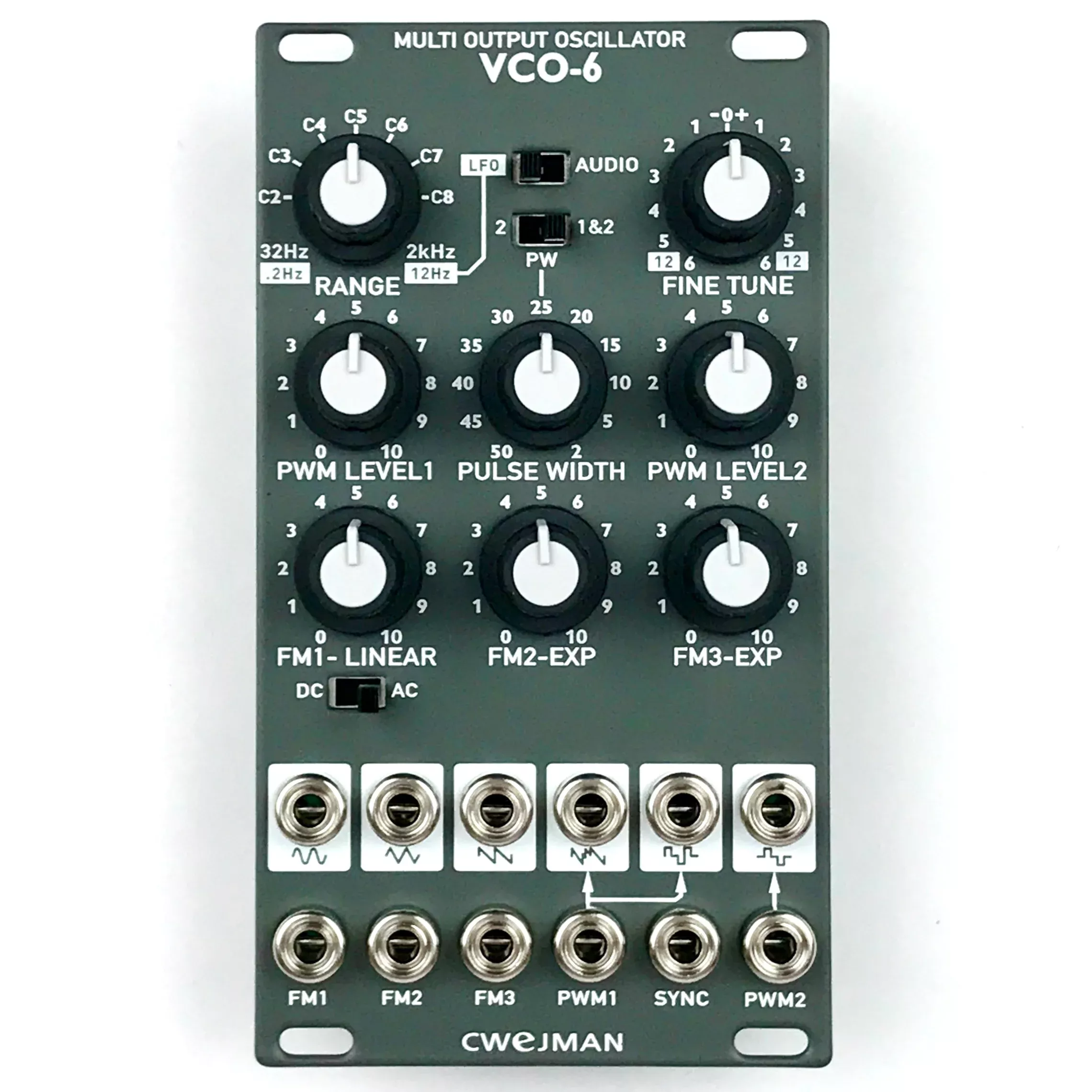 cwejman-vco-6multi-output-oscillator-grey Cwejman VCO-6Multi-Output Oscillator, grey