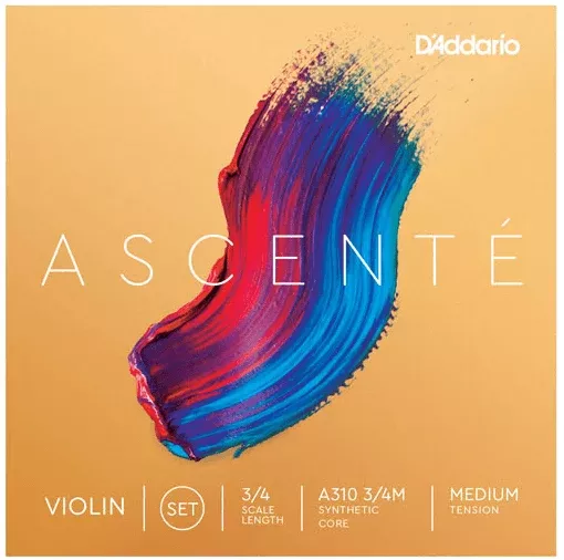 d-addario-a31034m-ascente-violin-string-set-3-4-scale-medium-tension D'ADDARIO A31034M Ascente Violin String Set, 3/4 Scale, Medium Tension