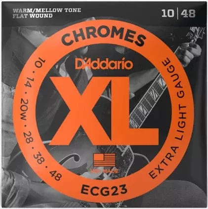 d-addario-ecg23-chromes-flat-wound-extra-light-10-48 D'Addario ECG23 Chromes Flat Wound, Extra Light, 10-48