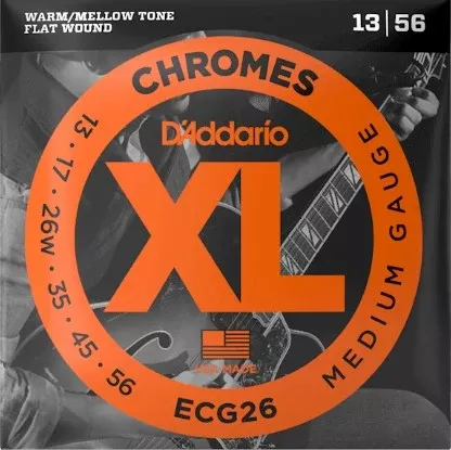 d-addario-ecg26-chromes-flat-wound-medium-13-56 D'Addario ECG26 Chromes Flat Wound, Medium, 13-56