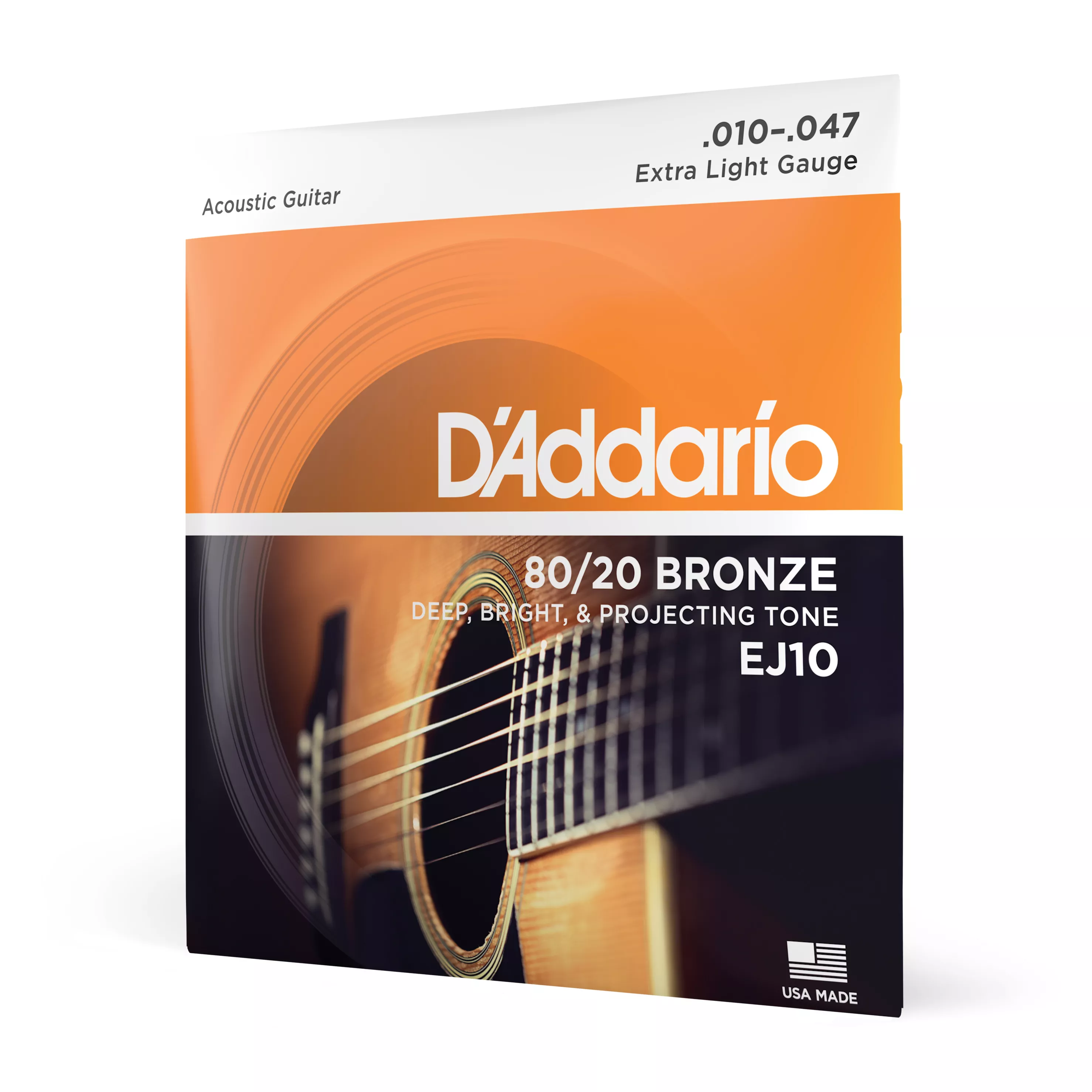 d-addario-ej10-bronze-acoustic-guitar-strings-extra-light-10-47 D'Addario EJ10 Bronze Acoustic Guitar Strings, Extra Light, 10-47