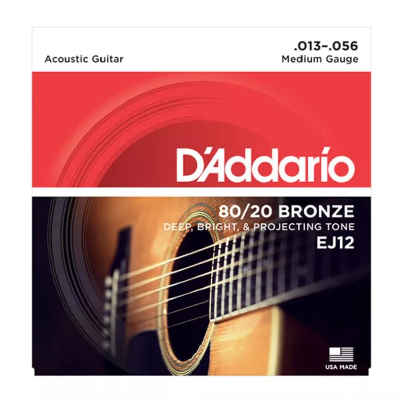 d-addario-ej12-80-12-bronze-acoustic-guitar-strings-medium-13-56 D'Addario EJ12 80/12 Bronze Acoustic Guitar Strings, Medium, 13-56
