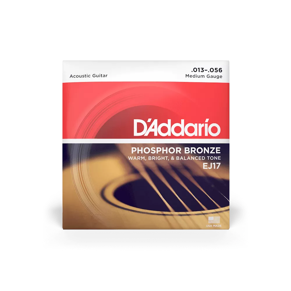 D'Addario EJ17 Phosphor Bronze Medium Acoustic Guitar Strings 13-56
