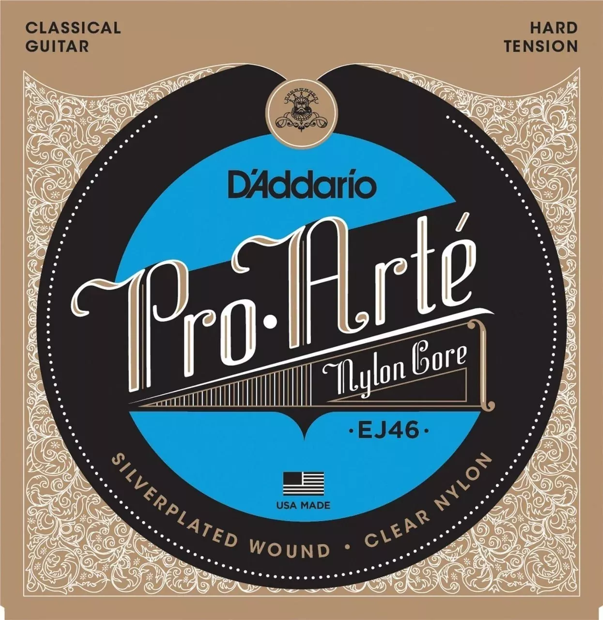 D'Addario EJ46Pro Arte Nylon Core Classical Hard Tension Guitar String Set