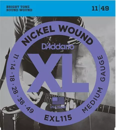 d-addario-exl115-jazz-blues-electric-guitar-string-set-11-49 D'Addario EXL115 Jazz/Blues Electric Guitar String Set, 11-49