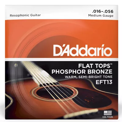 D’ADDARIO FLAT TOPS PHOSPHOR BRONZE RESOPHONIC GUITAR STRING SET