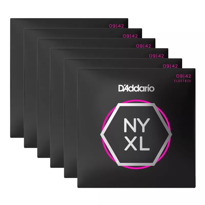 d-addario-nyxl-electric-guitar-strings-super-light-9-42-6-pack-bundle D’Addario NYXL Electric Guitar Strings Super Light 9-42 6 Pack Bundle