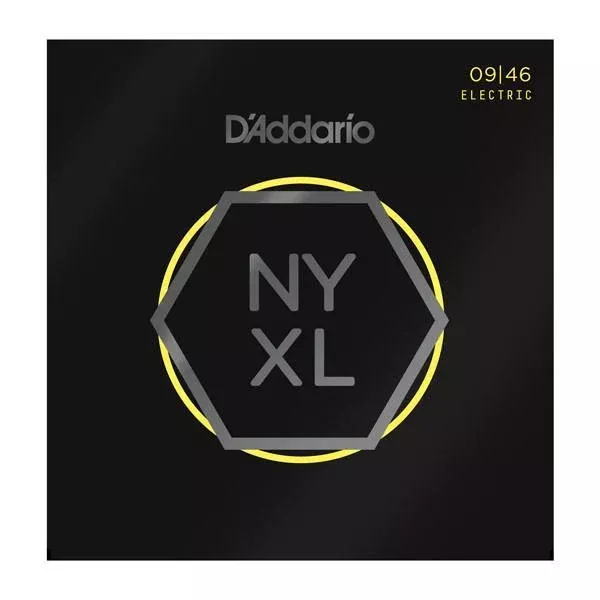 D'Addario NYXL0946 Super Light Top/Regular Bottom Electric Guitar String Set, 9-46