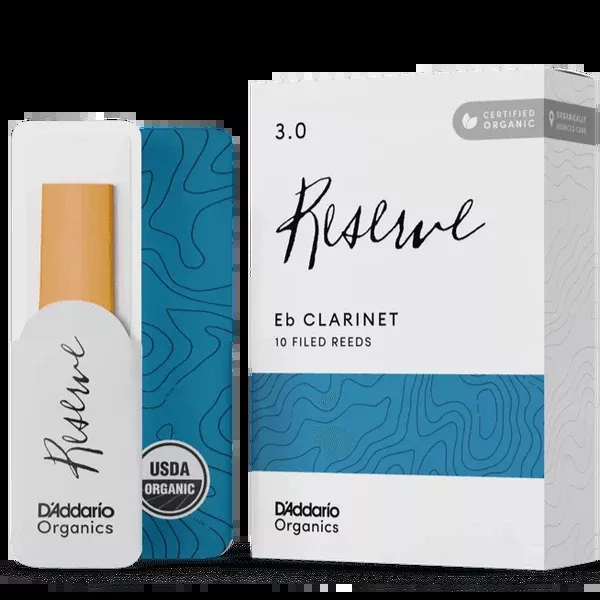 D'addario ODBR1030 #3 Organic Reserve Eb Clarinet Reeds, 10-pack
