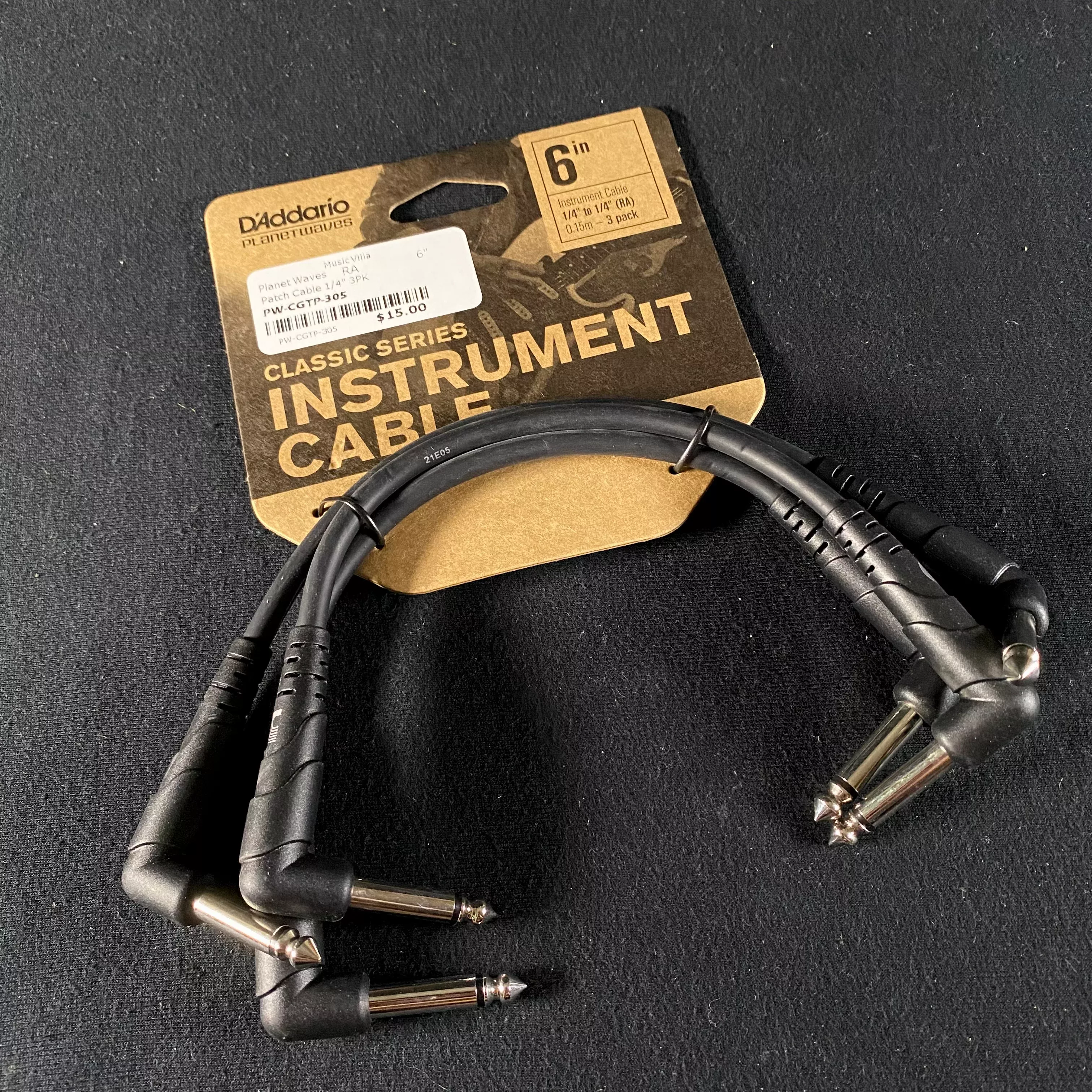 d-addario-planet-waves-patch-cable-1-4-3-pack D’Addario Planet Waves Patch Cable 1/4” 3 Pack