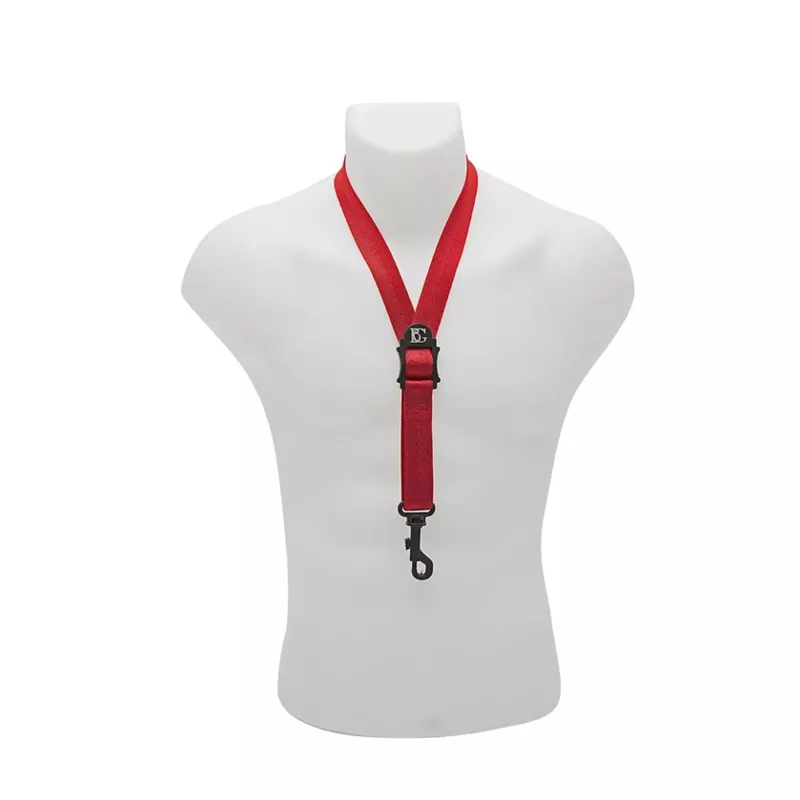 *DISC* Alto Sax + Tenor Sax Standard Neck Strap RED COLOR Snap Hook