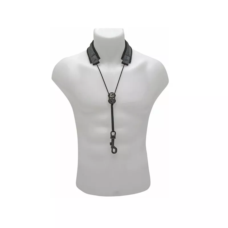 *DISC* Saxophone Leather Strap Snap Hook – White Large