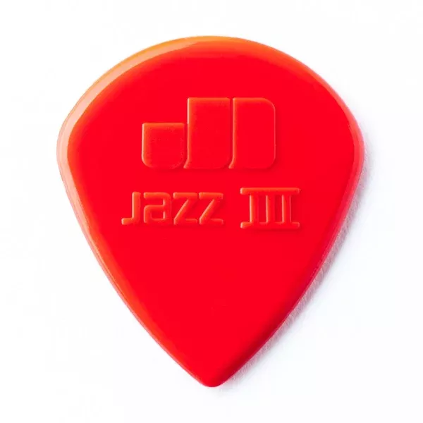 dunlop-47p3n-nylon-jazz-iii-guitar-pick-red DUNLOP 47P3N Nylon Jazz III Guitar Pick , Red