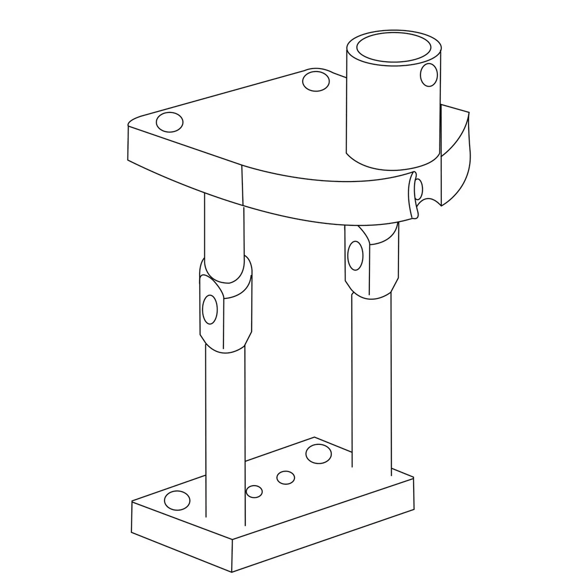 DW 9500 HiHat Base Casting Powder Coat