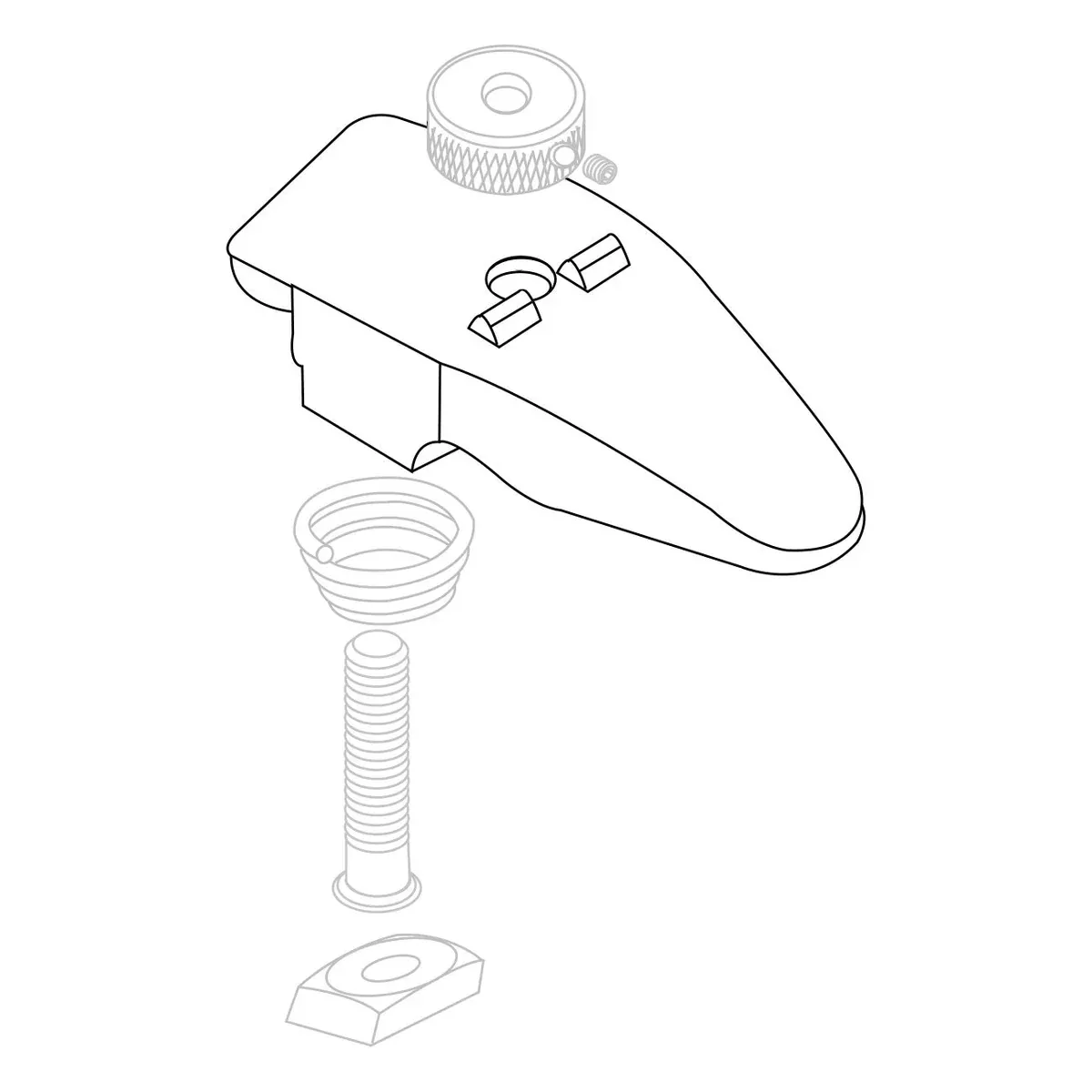 DW Toe Clamp w / Mounting Hole For Screw / Nut