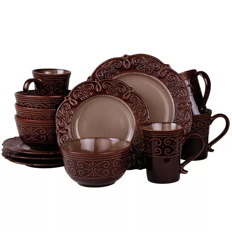 elama-s-salia-16-piece-stoneware-dinnerware-set Elama’s Salia 16 Piece Stoneware Dinnerware Set