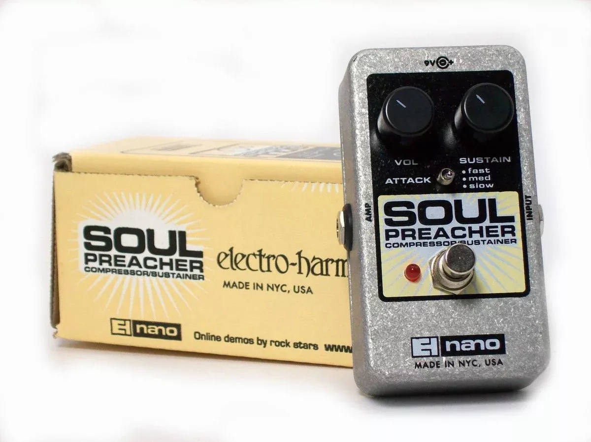electro-harmonix-soul-preacher-compressor-sustainer-pedal Electro-Harmonix Soul Preacher Compressor/ Sustainer Pedal