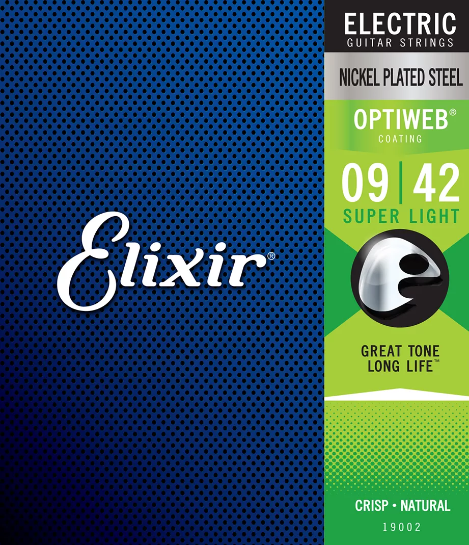 elixir-nickel-plated-electric-guitar-string-set-w-optiweb ELIXIR NICKEL PLATED ELECTRIC GUITAR STRING SET W/OPTIWEB