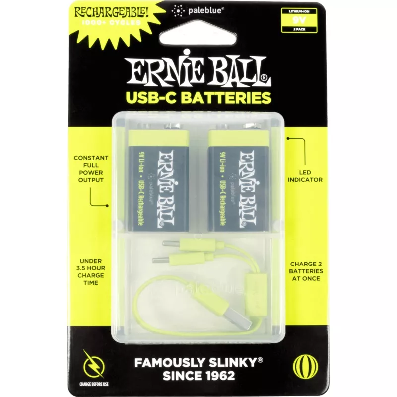 ernie-ball-usb-c-rechargeable-9v-batteries-2-pack Ernie Ball USB-C Rechargeable 9V Batteries (2-Pack)