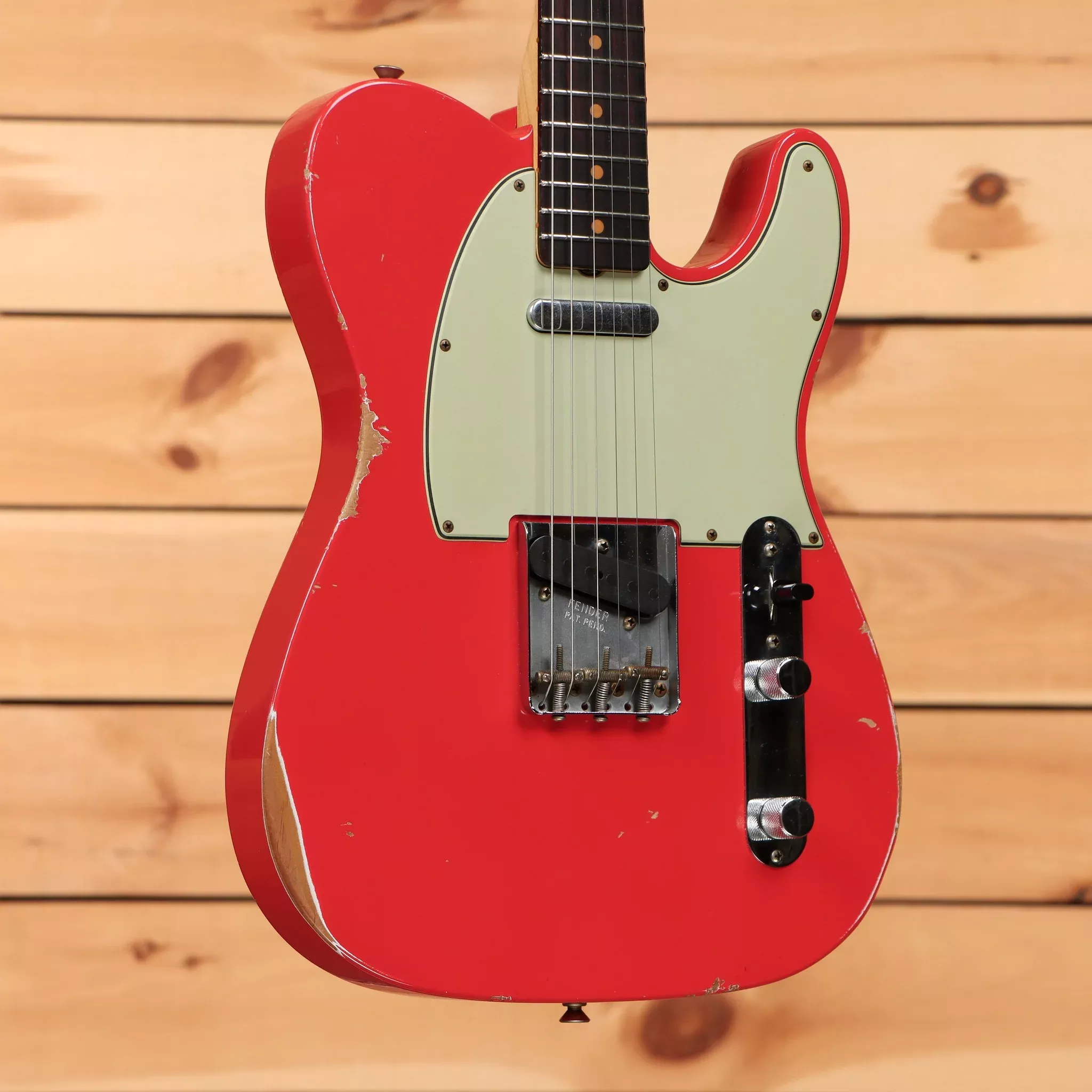 fender-custom-shop-1963-telecaster-relic-aged-fiesta-red Fender Custom Shop 1963 Telecaster Relic - Aged Fiesta Red