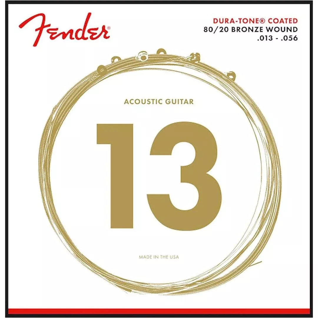 fender-dura-tone-coated-80-20-bronze-acoustic-guitar-strings-880m-013-056 Fender Dura-Tone Coated 80/20 Bronze Acoustic Guitar Strings, 880M .013-.056