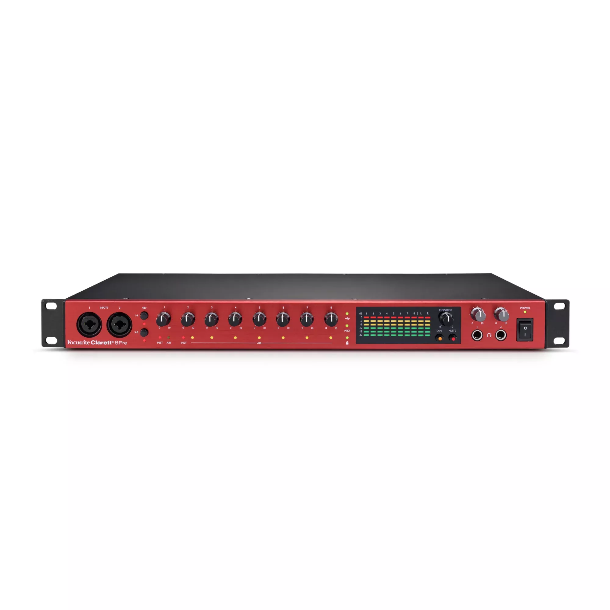 Focusrite Clarett+ 8Pre 18-in/20-out Audio Interface
