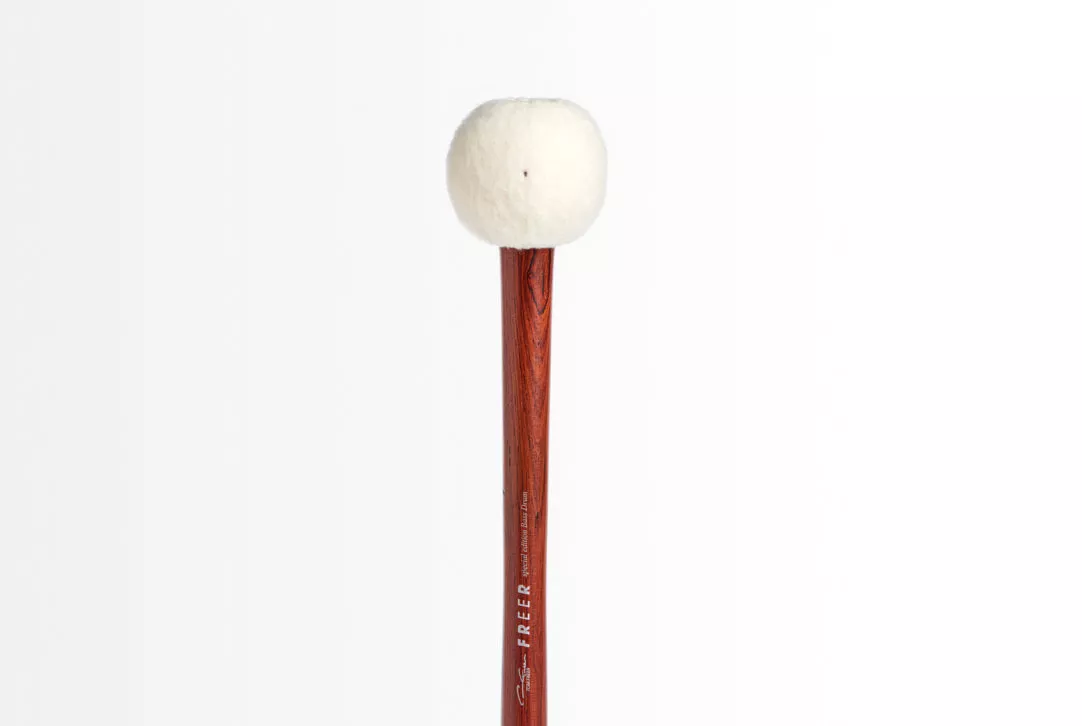Freer Percussion BD4R Large General Bass Drum Mallet, rosewood