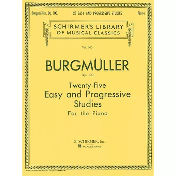 g-schirmer-50255330-twenty-five-easy-progressive-studies-piano-op-100 G.schirmer 50255330 Twenty-Five Easy and Progressive Studies for the Piano, Op. 100