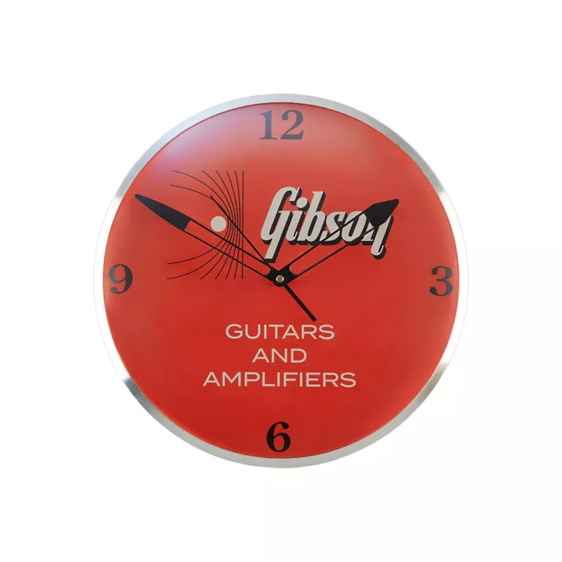 Gibson Vintage Lighted Wall Clock, Kalamazoo Orange