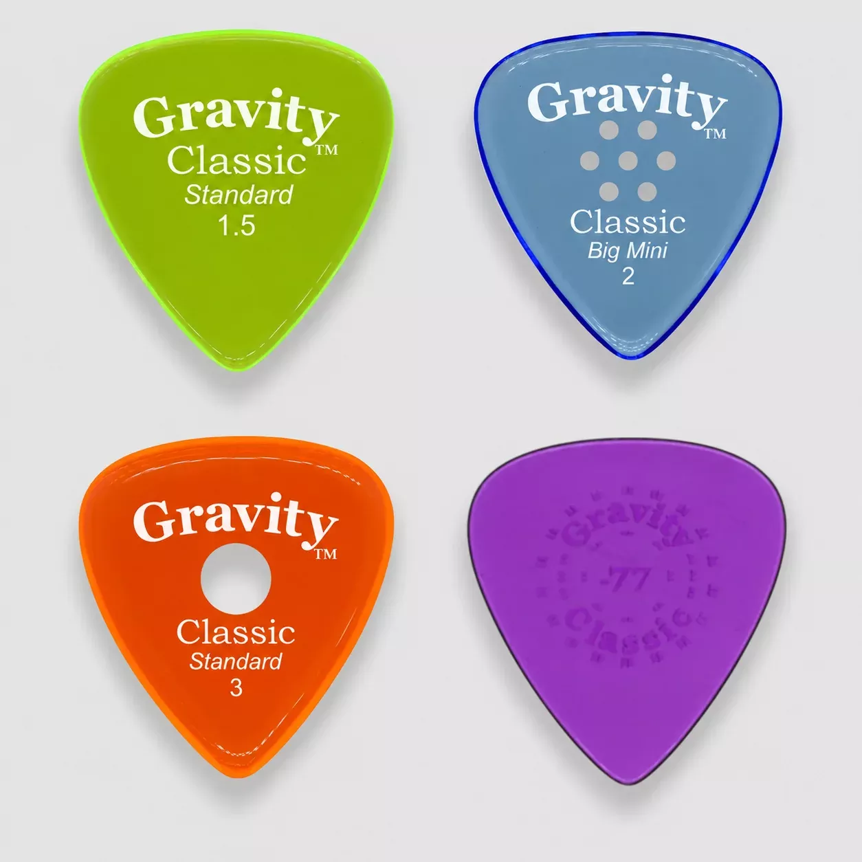 Gravity Picks - Variety 4-pack Guitar Picks Bundle